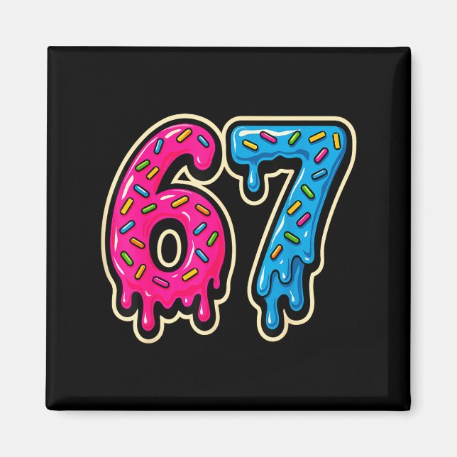 Imã 67 Ice Cream Meme Six Seven  (Frente)