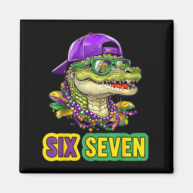 Imã 67 Mardigator Jacaré Carnaval de Mardi Gras Seis S (Frente)