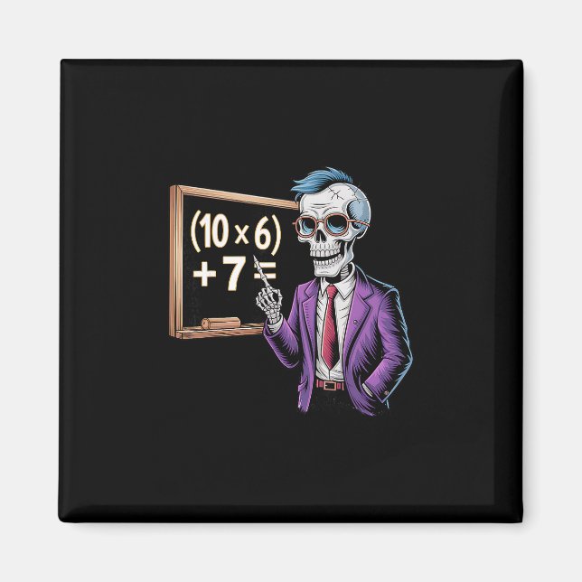 Imã 67 Math Teacher Meme Brainrot Six Seven Halloween  (Frente)
