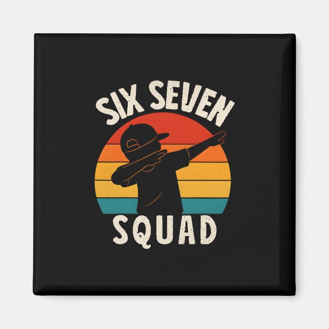 Imã 67 Meme 6 7 Números Dabbing Seis Sete Esquadrão En (Frente)