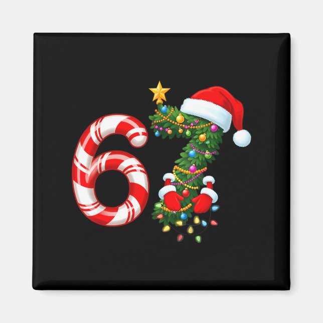 Imã 67 Meme Christmas Six Seven Xmas Men Women Boys Gi (Frente)