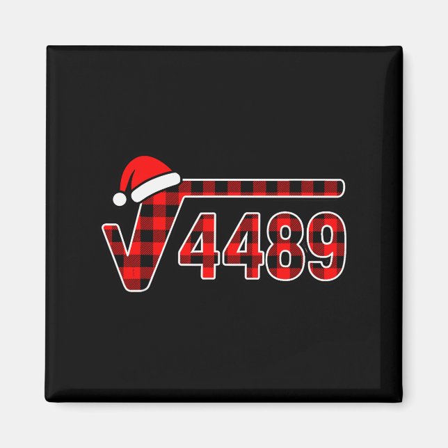 Imã 67 Meme Christmas Square Root 4489 Six Seven Math  (Frente)