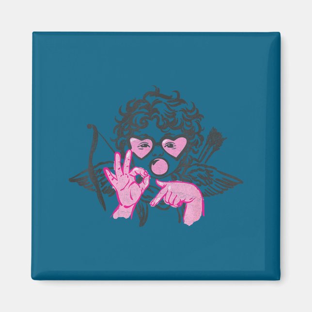 Imã 67 Meme Cud Hands Bubble Gum Six Seven Meme Valent (Frente)