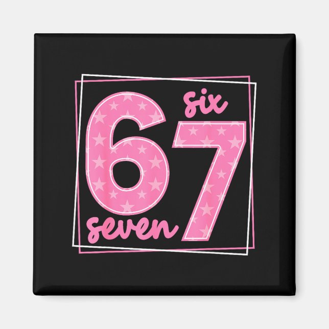 Imã 67 Meme de aniversário engraçado número 67  (Frente)