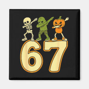 Imã 67 Meme Engraçado Números de Halloween Seis Sete H