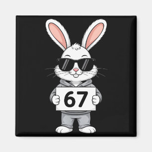 Imã 67 Meme Engraçado Seis Sete Geração Coelho Bunny S