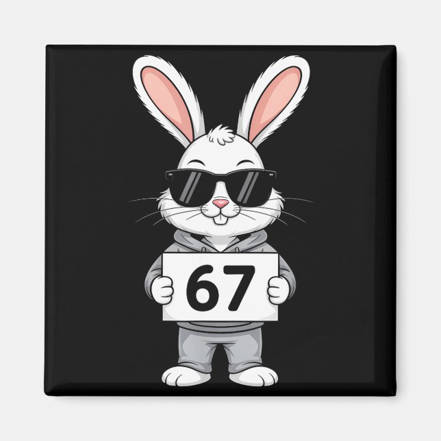 Imã 67 Meme Engraçado Seis Sete Geração Coelho Bunny S (Frente)