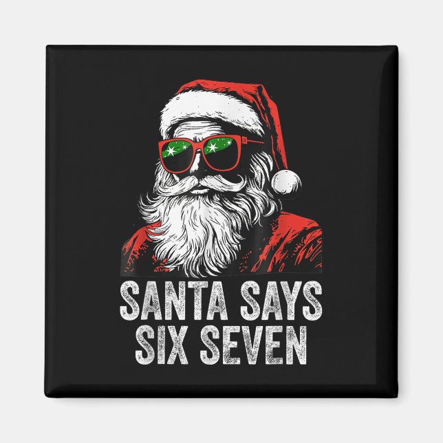 Imã 67 Meme Engraçado Seis Sete Natal 6-7 Meme Papai N (Frente)