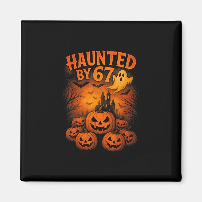 Imã 67 Meme Fantasma Halloween Engraçado Six Seven Gen (Frente)