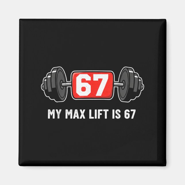 Imã 67 Meme Funny 6 7 Six Seven Gym Workout Lifting We (Frente)