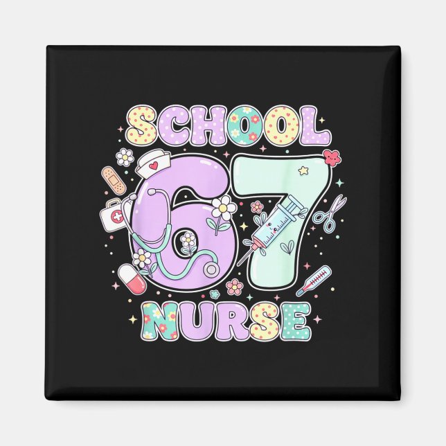Imã 67 Meme Funny School Nurse Six Seven Meme Boys Gir (Frente)