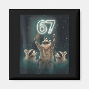Imã 67 Meme Guaxinim Uivando Para A Lua 6 7 Engraçado 