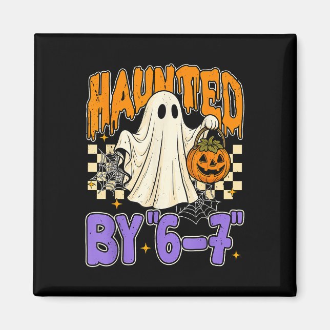 Imã 67 Meme Halloween Assombrado- Fantasma Engraçado E (Frente)