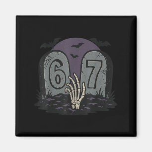 Imã 67 Meme Halloween Esqueleto Soky - Six Seven Geraç