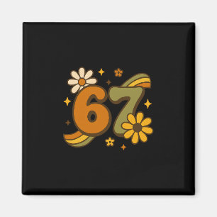 Imã 67 Meme Outono Groovy Retrô 70s Seis Sete Boho