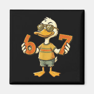 Imã 67 Meme Pato Fofo 6 7 Divertido Seis Sete 6-7 Gera