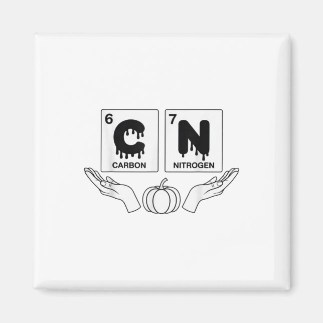 Imã 67 Meme Science Chemistry Funny Pumpkin Art Nerd J (Frente)