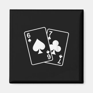 Imã 67 Meme Seis Sete 6–7 Cartas de Baralho Divertidas