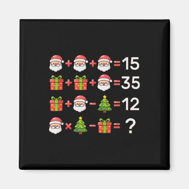 Imã 67 Meme Seis Sete Equação Matemática de Natal Log  (Frente)
