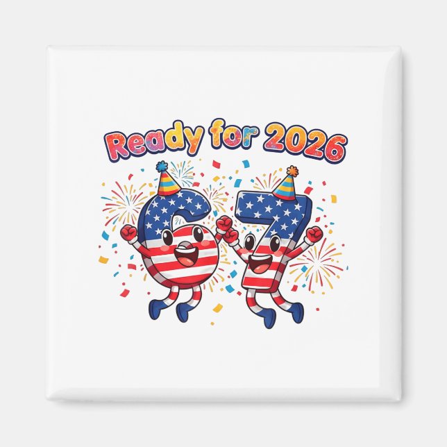 Imã 67 Meme Six Seven Funny New Year 2026 Party Men Wo (Frente)