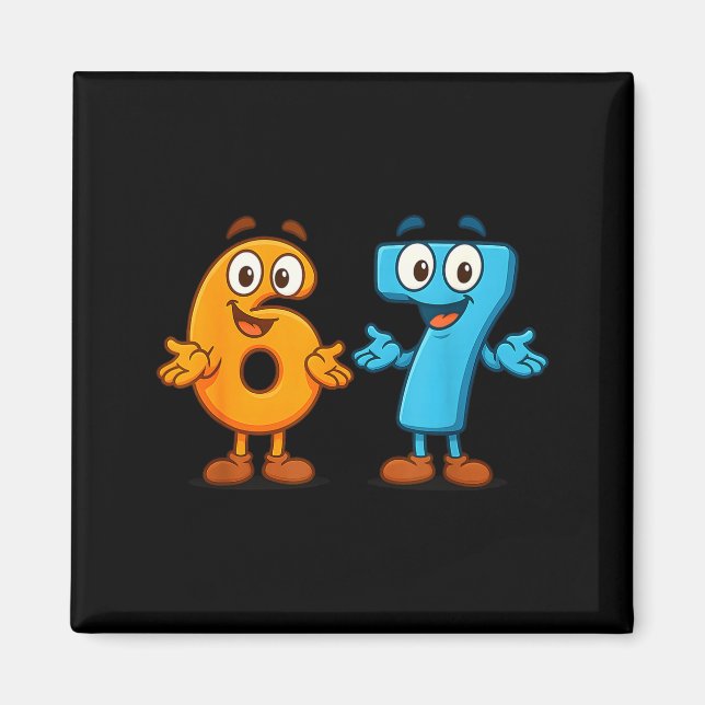 Imã 67 Meme Six Seven Kids Number Blocks Math Teacher  (Frente)