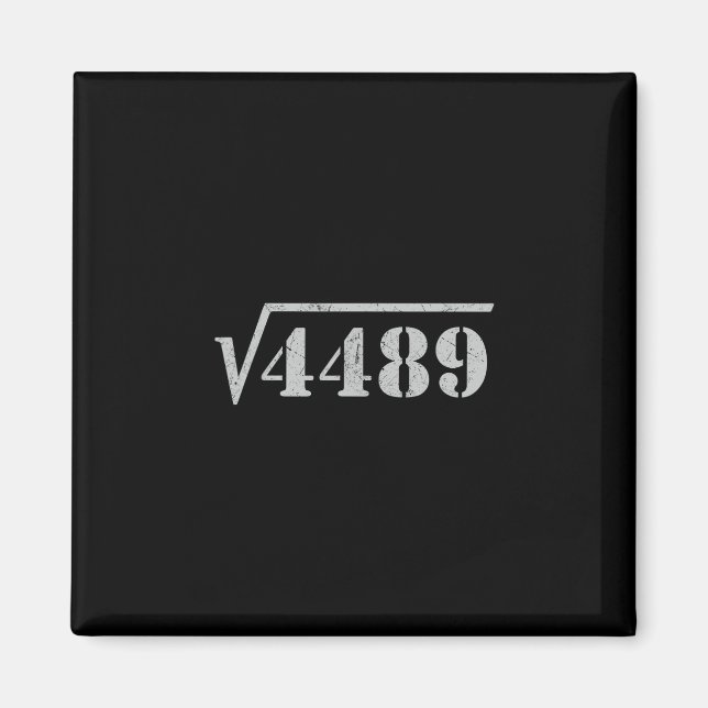 Imã 67 Meme Square Root 4489 Slang Math 6 7 Retro Men  (Frente)