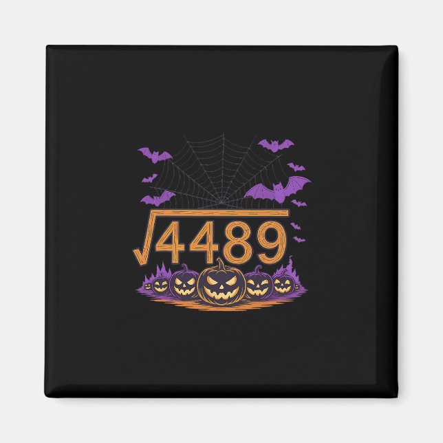 Imã 67 Meme Square Root 4489 Slang Math Halloween Cost (Frente)
