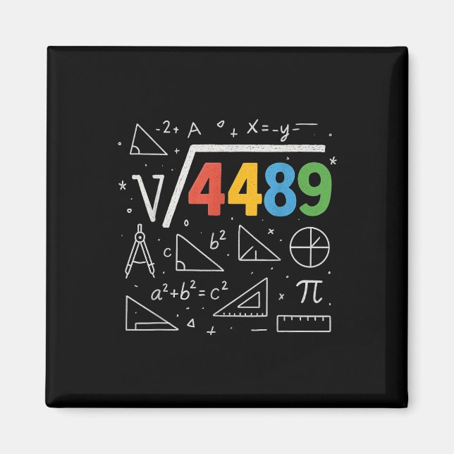 Imã 67 Meme Square Root 4489 Slang Six Seven Math Teac (Frente)