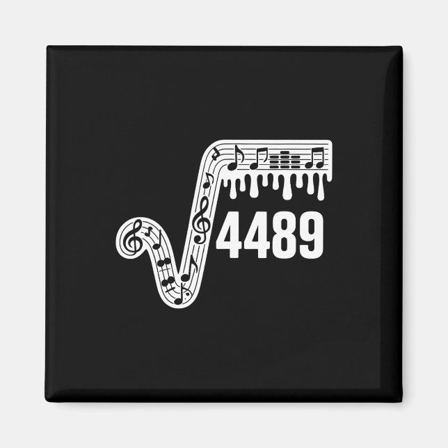 Imã 67 Music Drip Meme Square Root 4489 Slang Funny Ma (Frente)