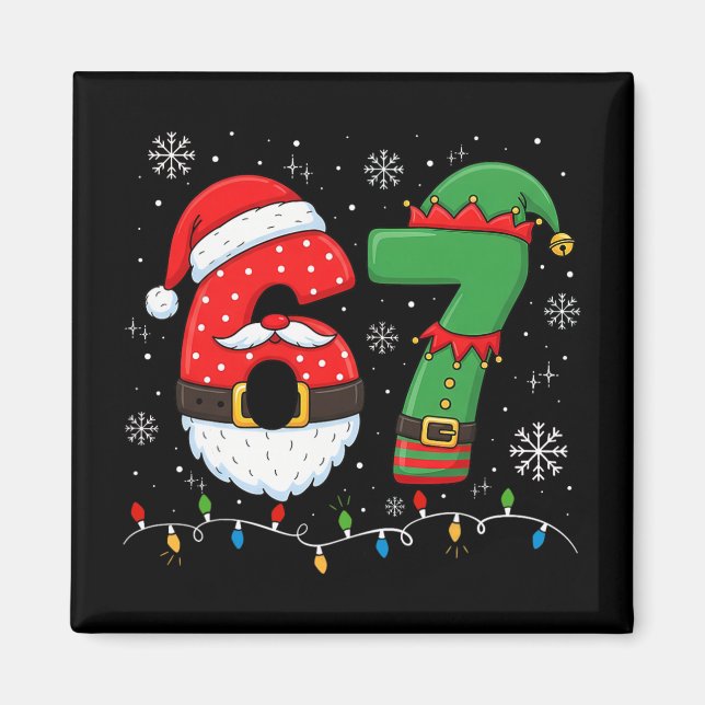 Imã 67 Natal 6 7 Meme Pijamas Festa Gen Alpha Sl (Frente)