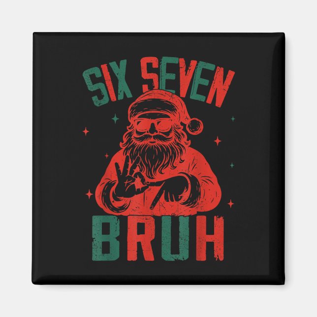 Imã 67 Natal Divertido Seis Sete Bruh Meme Brainrot Sa (Frente)