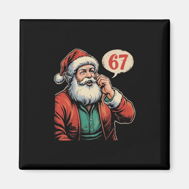 Imã 67 Natal Divertido Seis Sete Meme Brainrot Papai N (Frente)