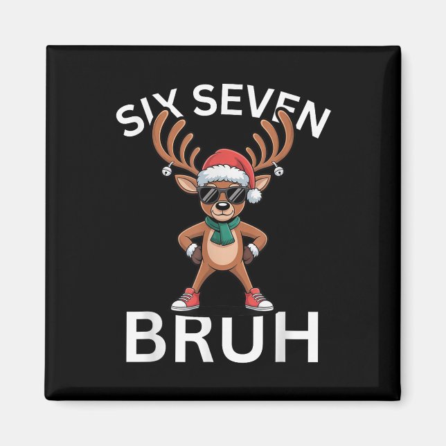 Imã 67 Natal Divertido Seis Sete Meme Brainrot Rena (Frente)