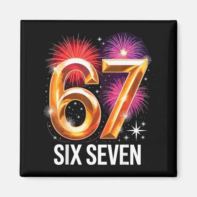 Imã 67 New Years Eve Party Pajama Shirt 6 7 Meme 67 20 (Frente)