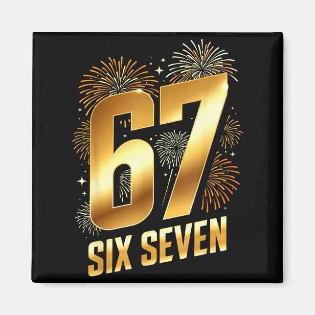 Imã 67 New Years Eve Party Pajama Shirt 6 7 Meme 67 20 (Frente)