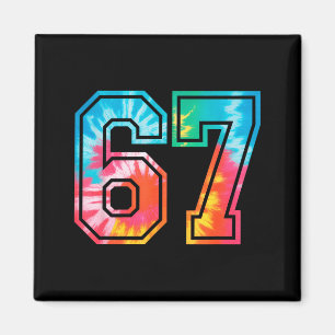 Imã 67 Número Meme Engraçado Six Seven Tie Dye Geração