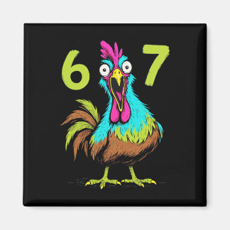 Imã 67 Piadas de Frango Meme Six Seven Humor de Jogado