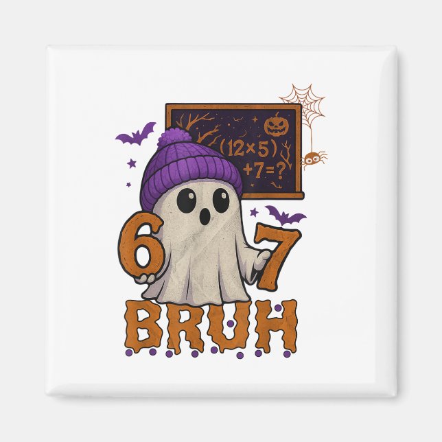 Imã 67 Professor Fantasma de Halloween Seis Sete Meme  (Frente)