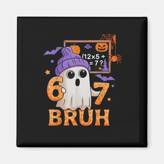 Imã 67 Professor Fantasma de Halloween Seis Sete Meme  (Frente)