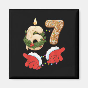 Imã 67 Seis Sete Meme Natal Vela Gengibre Gen