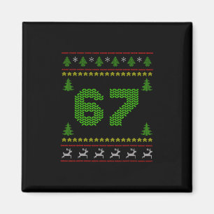 Imã 67 Seis Sete Natal Tricô 67 Roupa de Natal Feia 