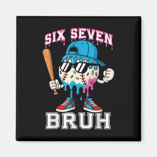 Imã 67 Six Seven Beisebol Sorvete Gotejamento Número 6
