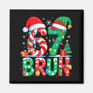 Imã 67 Six Seven Bruh Divertido Natal 6 7 Meme Homens