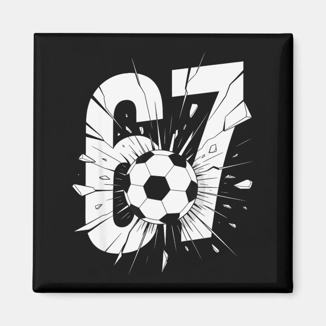 Imã 67 Soccer Six Seven 6 7 Meme 67  (Frente)