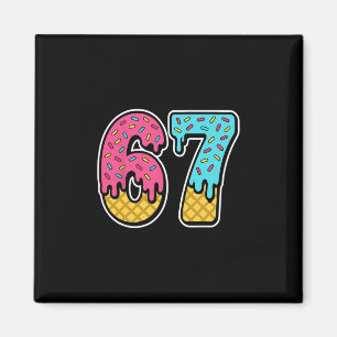 Imã 67 Sorvete Drip Meme Six Seven Divertido Gen Alpha