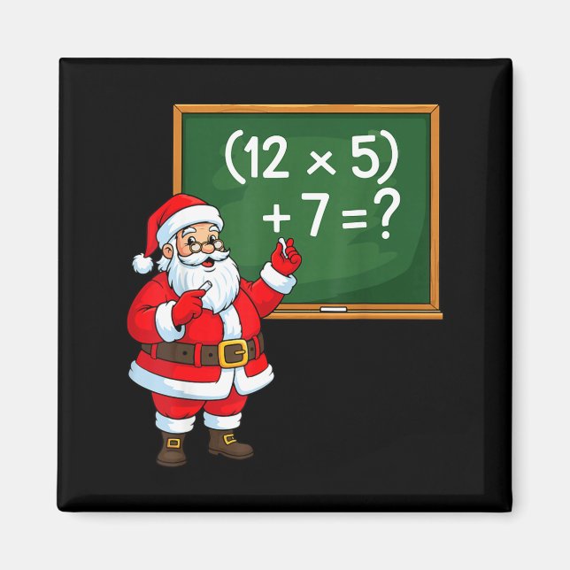 Imã 67 Teacher Christmas Santa Six Seven Meme Brainrot (Frente)