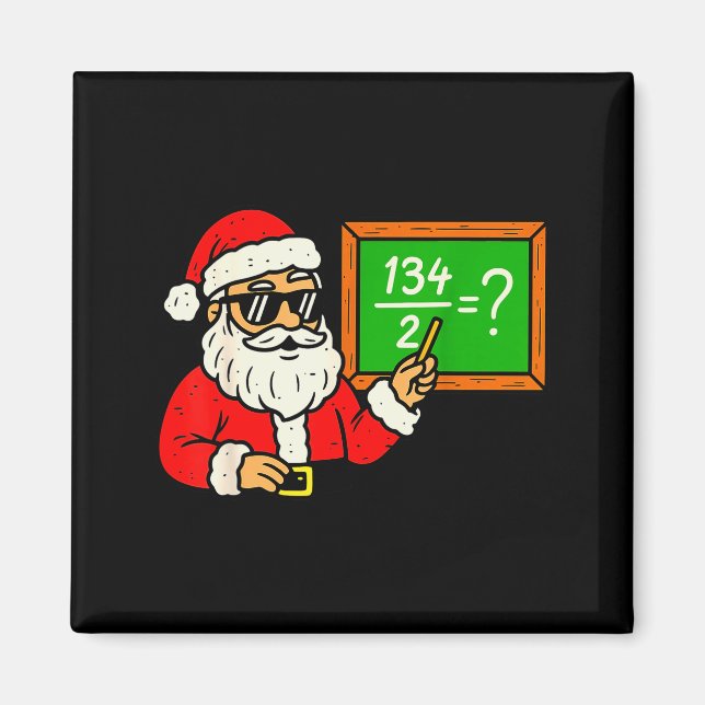 Imã 67 Teacher Christmas Santa Six Seven Meme Brainrot (Frente)