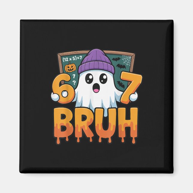 Imã 67 Teacher Ghost Six Seven Meme Math Equation Bruh (Frente)