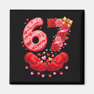 Imã 67 Valentine 6 7 Meme Calças de Moletom Feriado Ge