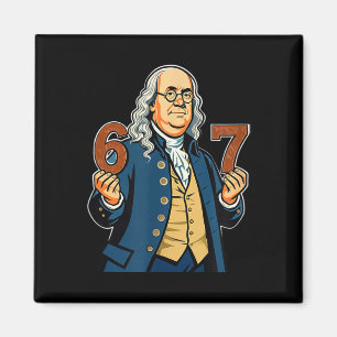 Imã 6-7 1776 Ben Franklin Seis Sete História Americana